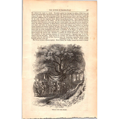 Dutch on the Manhattan Henry Hudson NY - 11 Pages 1854 Article I19