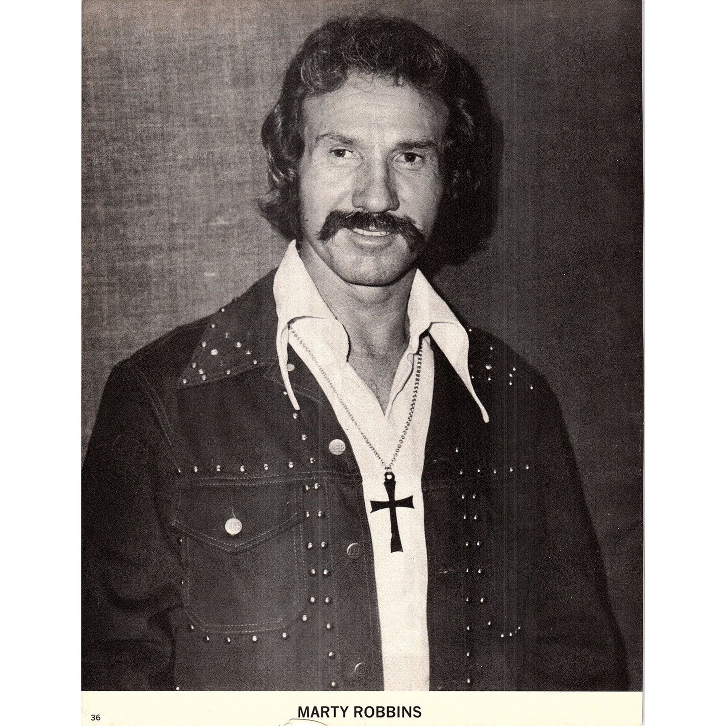 Marty Robbins Photo Portrait Headshot 1977 Photo Print AF3-7