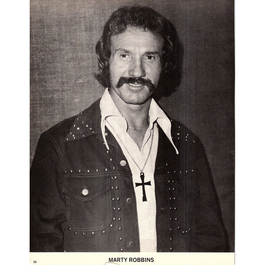 Marty Robbins Photo Portrait Headshot 1977 Photo Print AF3-7