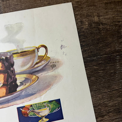 c1920 Mazola Salad & Cooking Oil Vintage Magazine Ad 10x14 V7