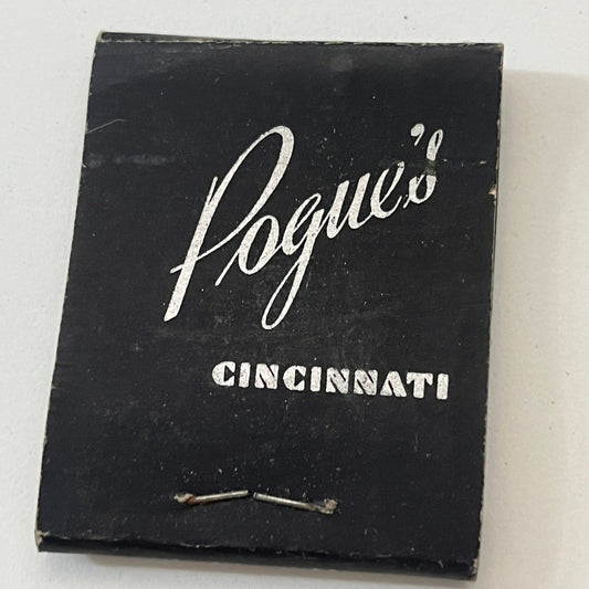 Pogue's Cincinnati Vintage Matchbook Cover TB6-MB1-5