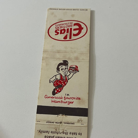 Elias Brothers Restaurants Big Boy Vintage Matchbook Cover TB6-MB2-5