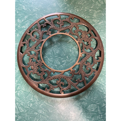 Original Frank Stone Art Hanging Light Fixture Copper Brutalist MCM Signed 14"