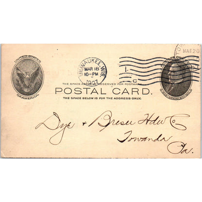 1907 Speich Stove Repair Co Milwaukee WI Postal Mailing Card PE7