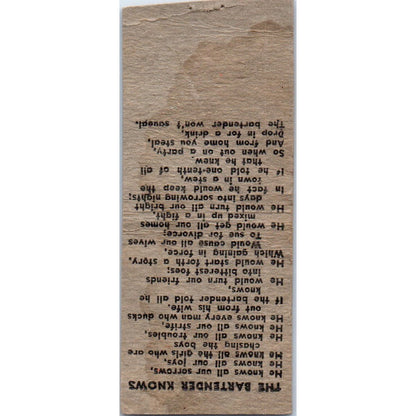 Shubert's Dine & Wine Eau Claire WI Vintage Matchbook Cover SD4-Y11