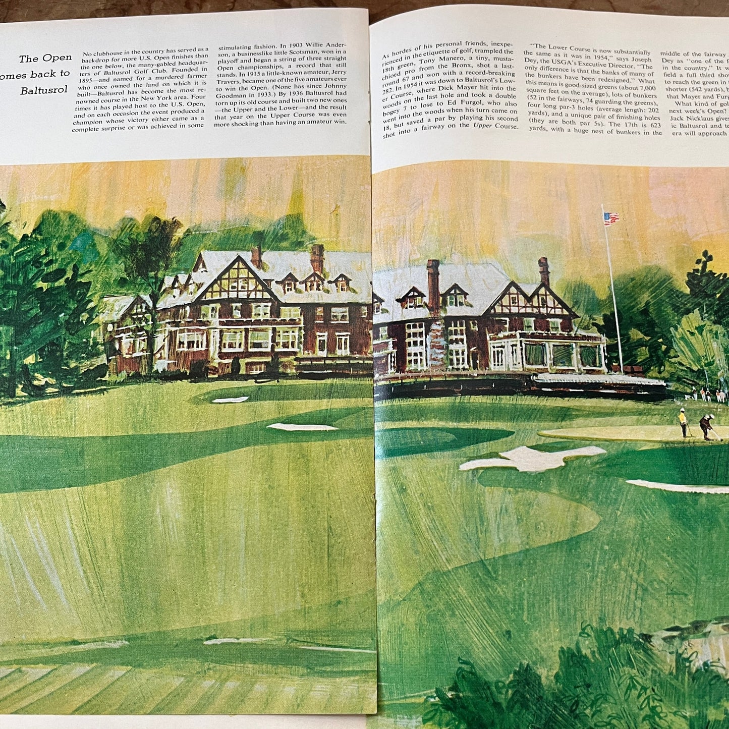 US Open Bill Casper Arnold Palmer - Francis Golden Art 5 Pages 1967 Ad AG2-1