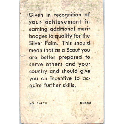 1964 Eagle Scout With Silver Palm Card Wayne Johnson Los Angeles CA AD8-RS1