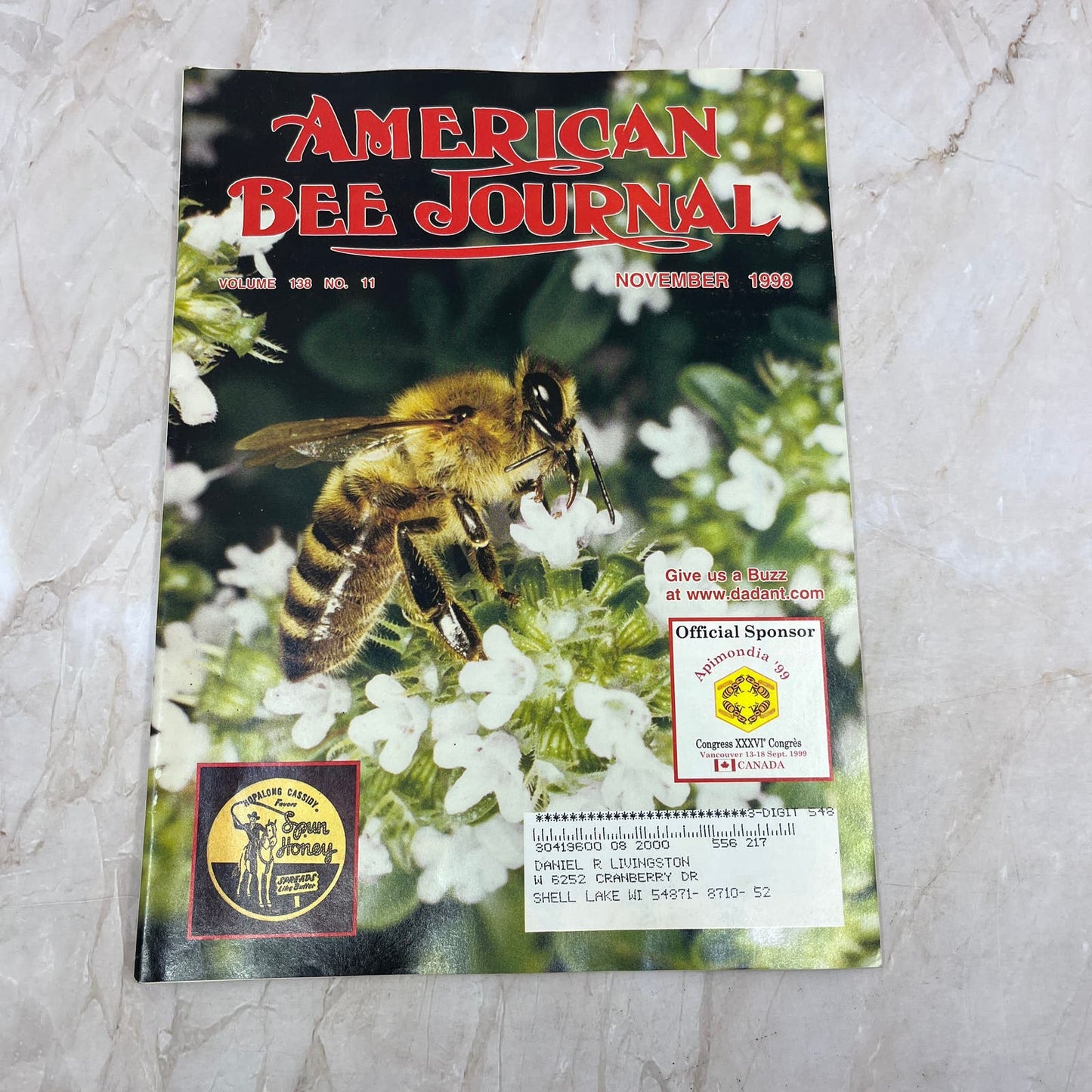 1998 Nov American Bee Journal Magazine Bees Beekeeping Honey M8