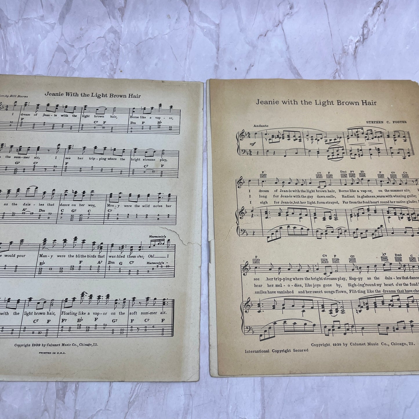 I Dream of Jeanie With the Light Brown Hair Foster Antique Sheet Music Ti5