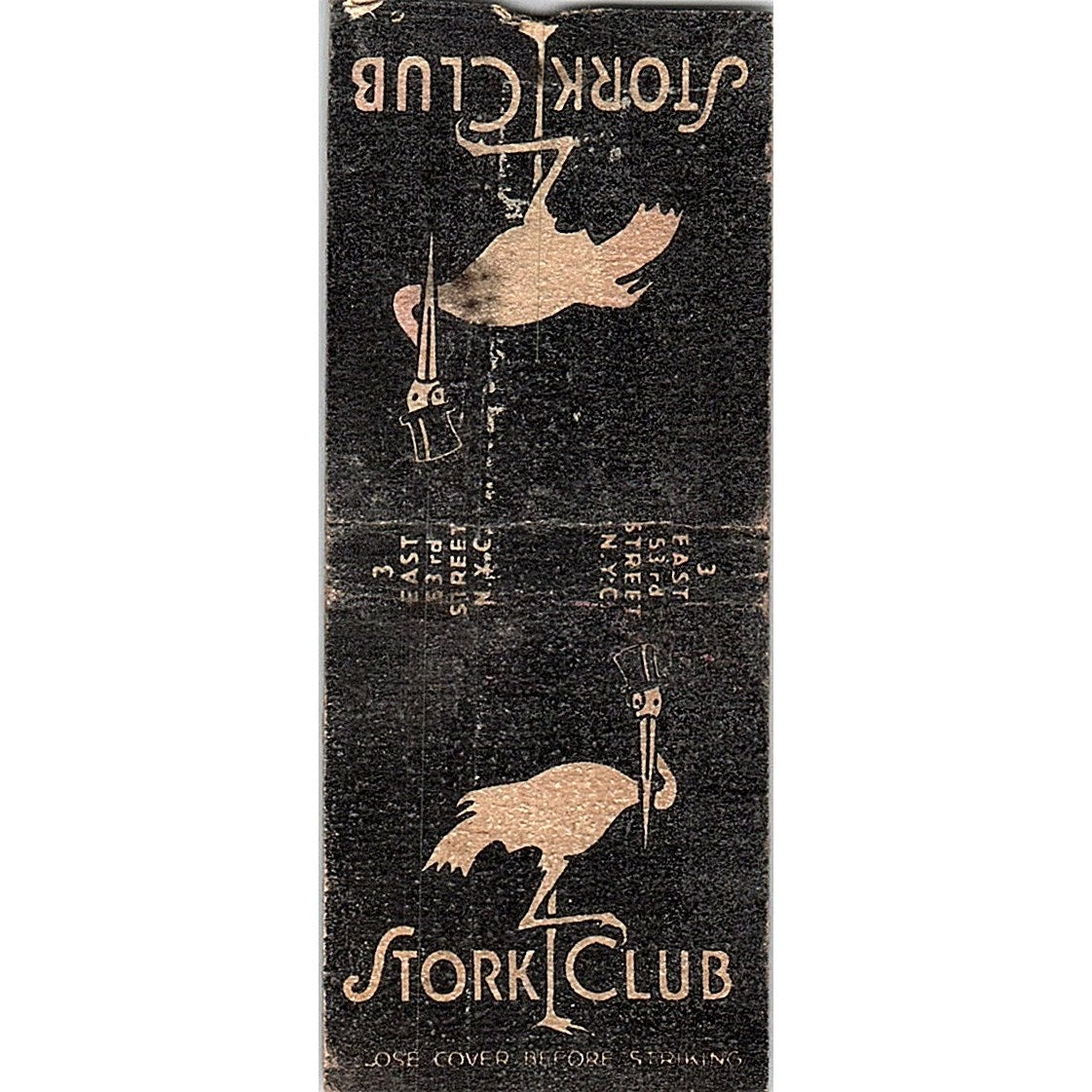 The Stork Club Cub Room New York Vintage Matchbook Cover SC7-Y2