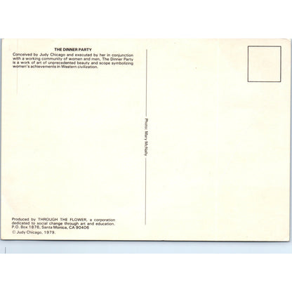The Dinner Party by Judy Chicago - 1979 Oversized Postcard AB8-RS1