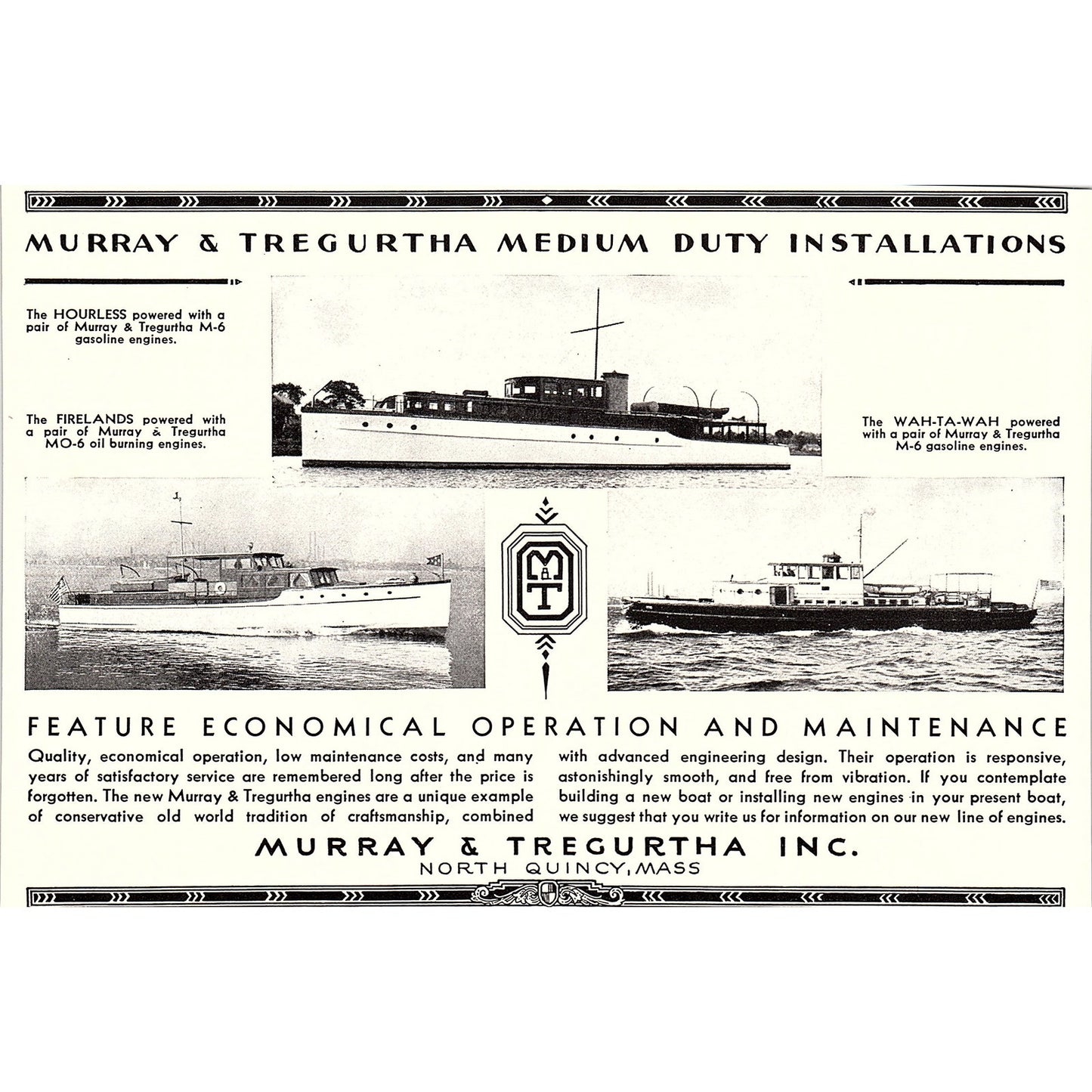 Murray & Tregurtha Medium Duty Yachts North Quincy MA 1932 AG2-7