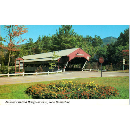 Jackson Bridge White Mountains NH Covered Bridge Postcard PC4