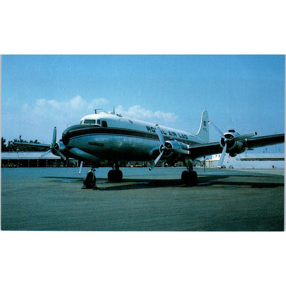 Royal Air LAO Douglas DC-4 XW-TDE Vintage Postcard PC19