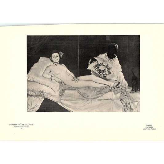 Olympia - Manet - 1908 Litho Art Print AF4-3