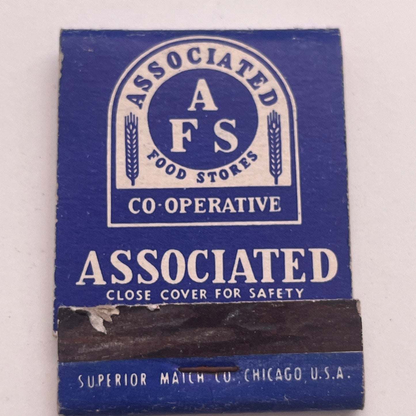 Silver Spoon Coffee Associated Food Stores Vintage Matchbook Cover TB8-MB2-9