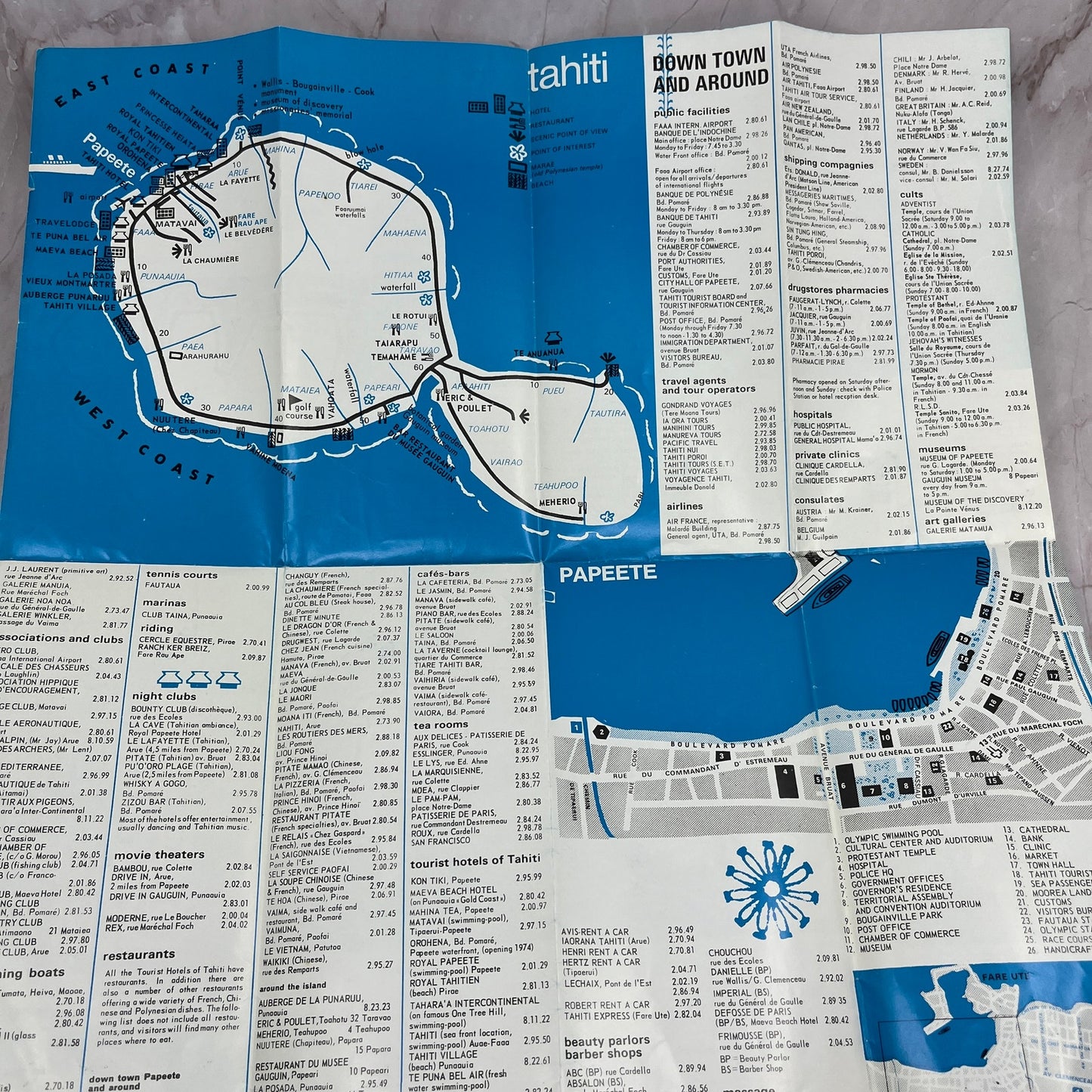 1973 Tahiti & Friends Moorea Raiatea Bora Bora Huahine Travel Brochure ML1-7