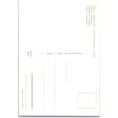 Jerez De La Frontera Cadiz Teatro Villamarta Vintage Postcard PD1