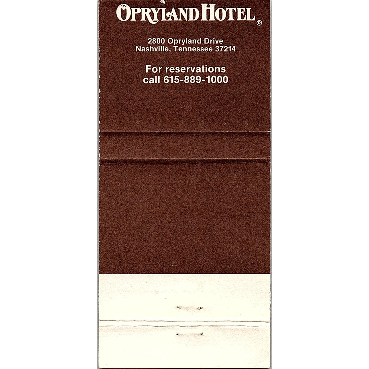 Rhett's Old Hickory Restaurant Opryland Hotel Nashville TN Matchbook TB6-MB2-7