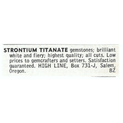 High Line Strontium Titanate Salem Oregon 1964 Magazine Ad AB6-LJS6