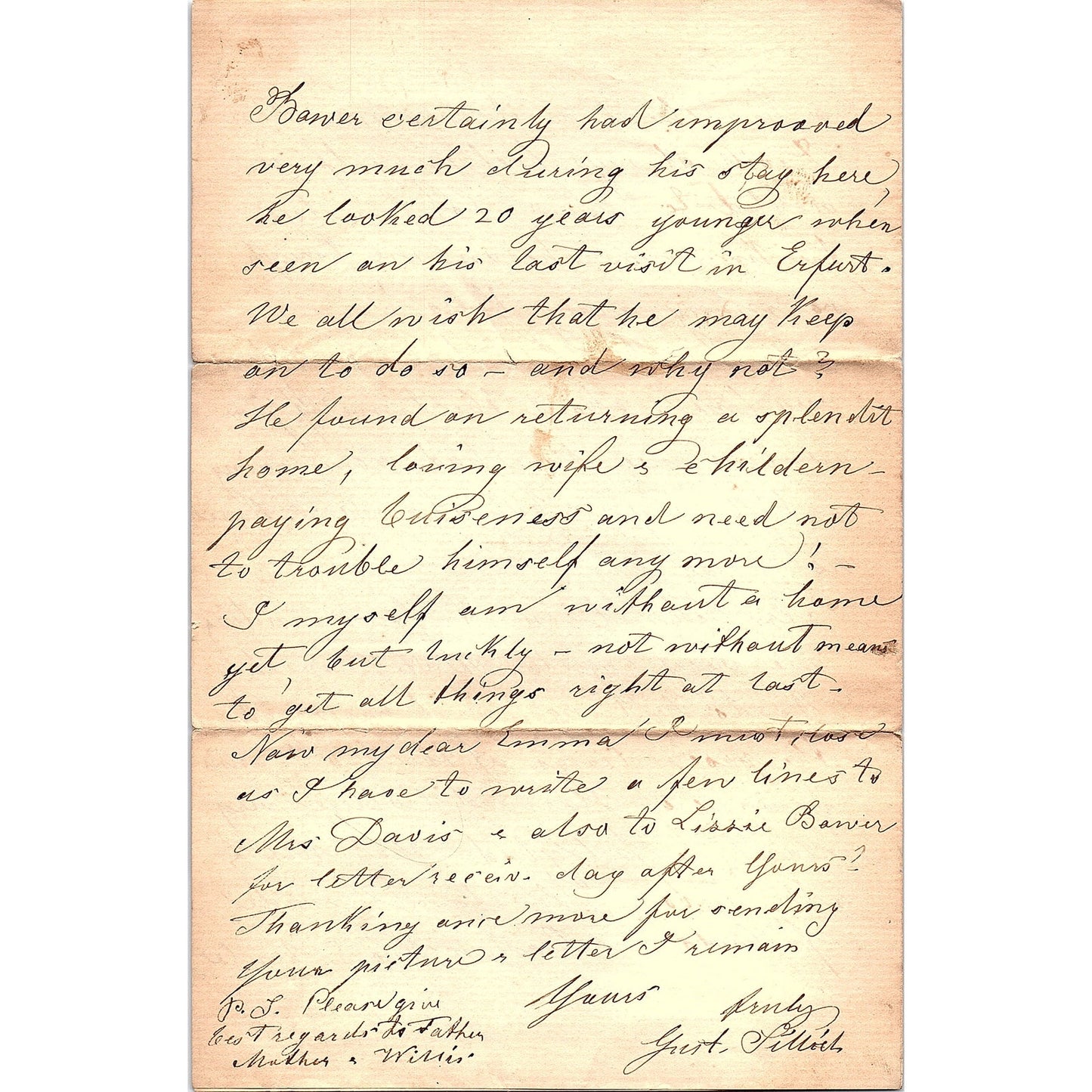 1886 Handwritten Letter From Berlin Germany to Emma Russ Boston AF3-17