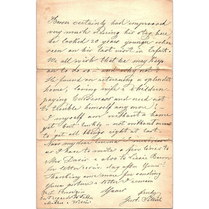 1886 Handwritten Letter From Berlin Germany to Emma Russ Boston AF3-17