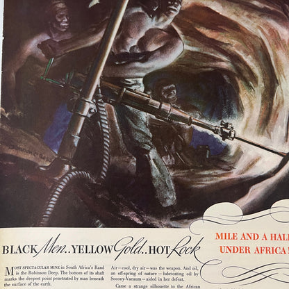 South Africa Rand Robinson Deep Mine Socony-Vacuum Oil Co Inc 1935 Ad V1-5