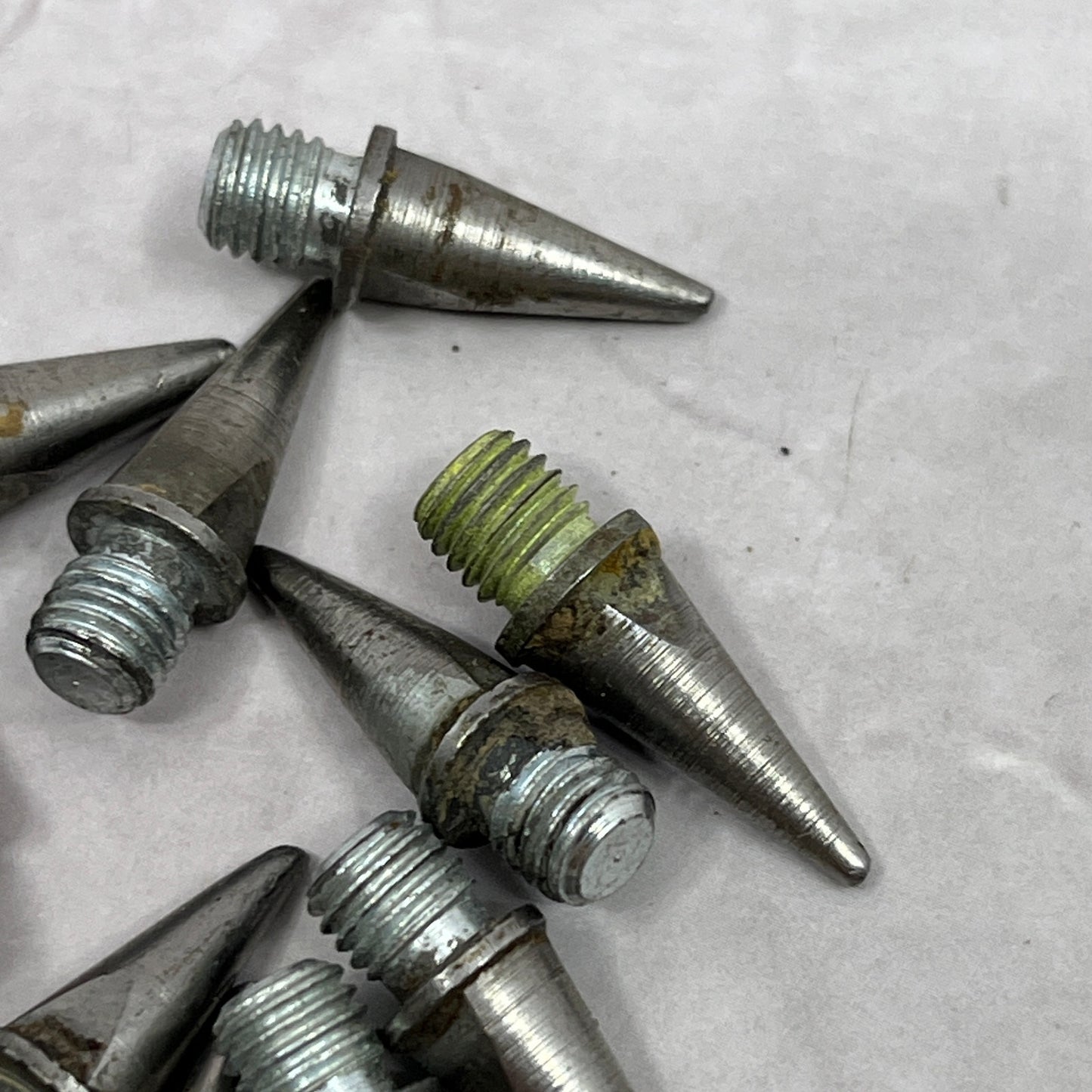 Lot of 10 Vintage Metal Cleat Spikes 1/2" SE2