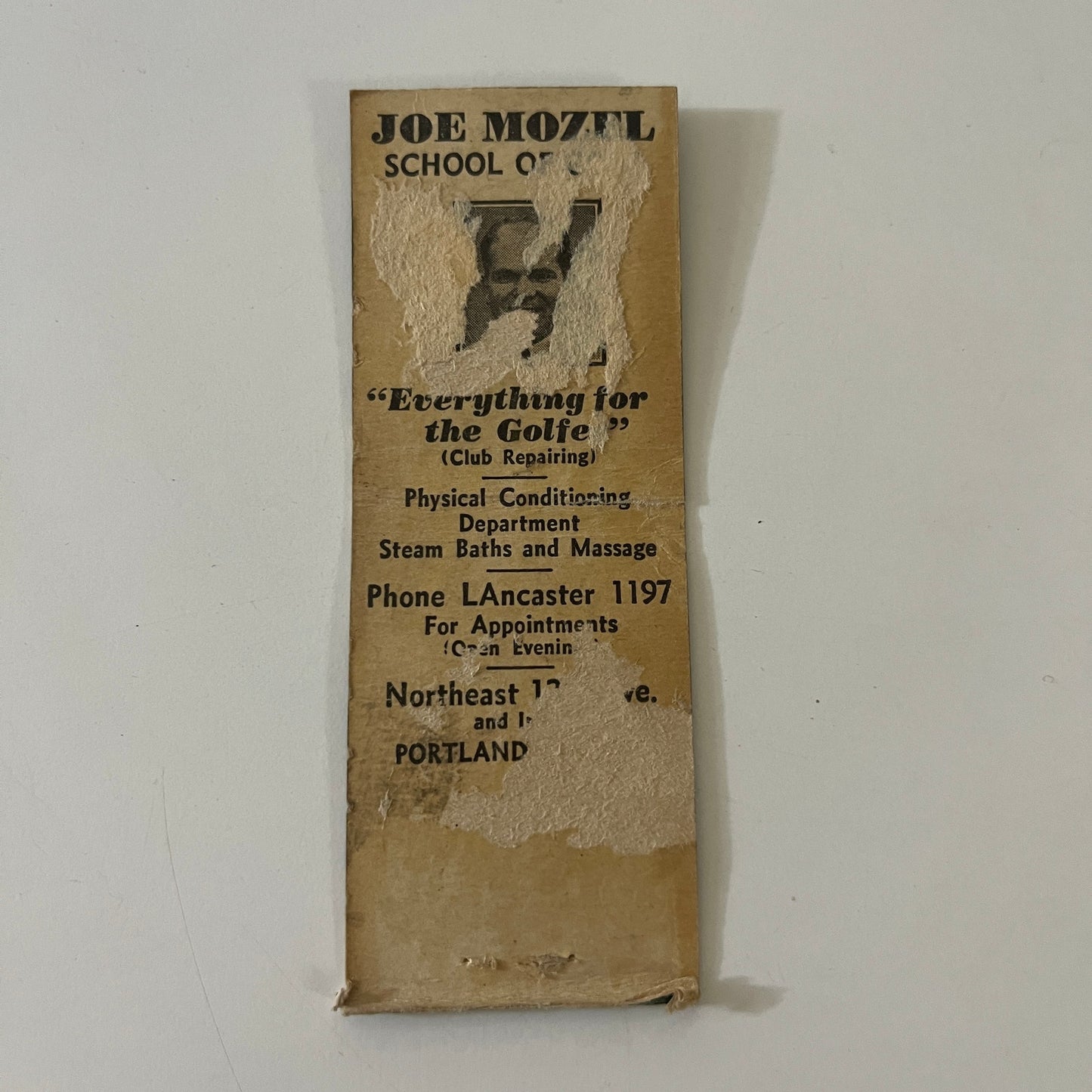 Lloyd Golf Course and Practice Tees Portland OR c1940 Matchbook Cover TE2-MKO-4