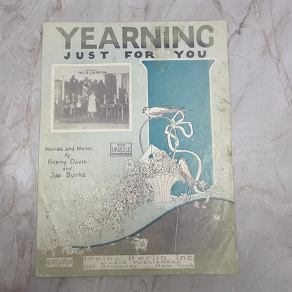 1924 Yearning Just For you Irving Berlin Benny Davis Joe Burke Sheet Music FL6-5