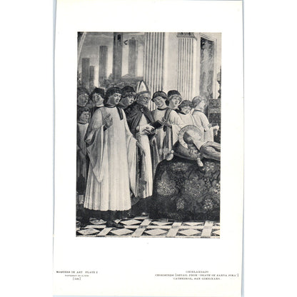 Choristers Detail from Death of Santa Fina - Ghirlandaio c1905 Art Print D16