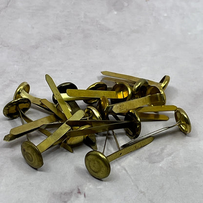 Vintage Deco Fasteners - Brads - 1" Big Top Brass- 40 Brads SB7