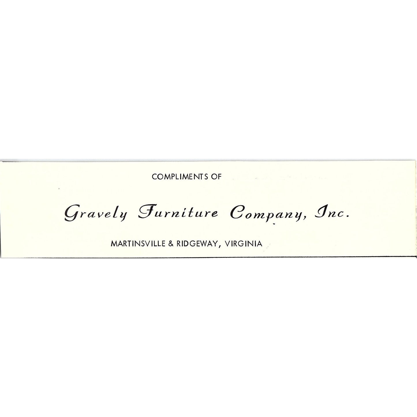 Gravely Furniture Company Inc Martinsville & Ridgeway VA 1960s Ad AG2-5