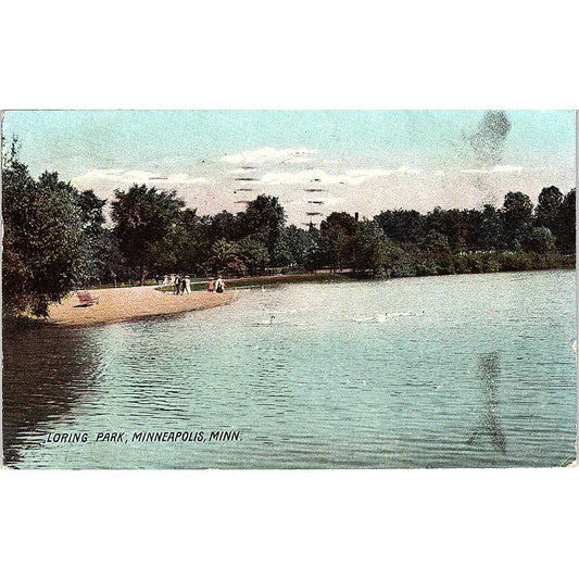 1913 Loring Park Huldah Anderson Minneapolis MN Antique Postcard AG2-M16