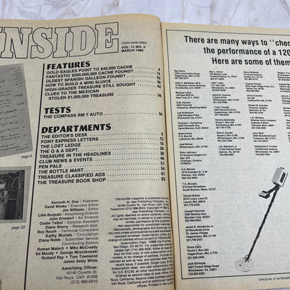 1980 March - Treasure Magazine - Treasure Hunting Metal Detecting Gold Coins M10