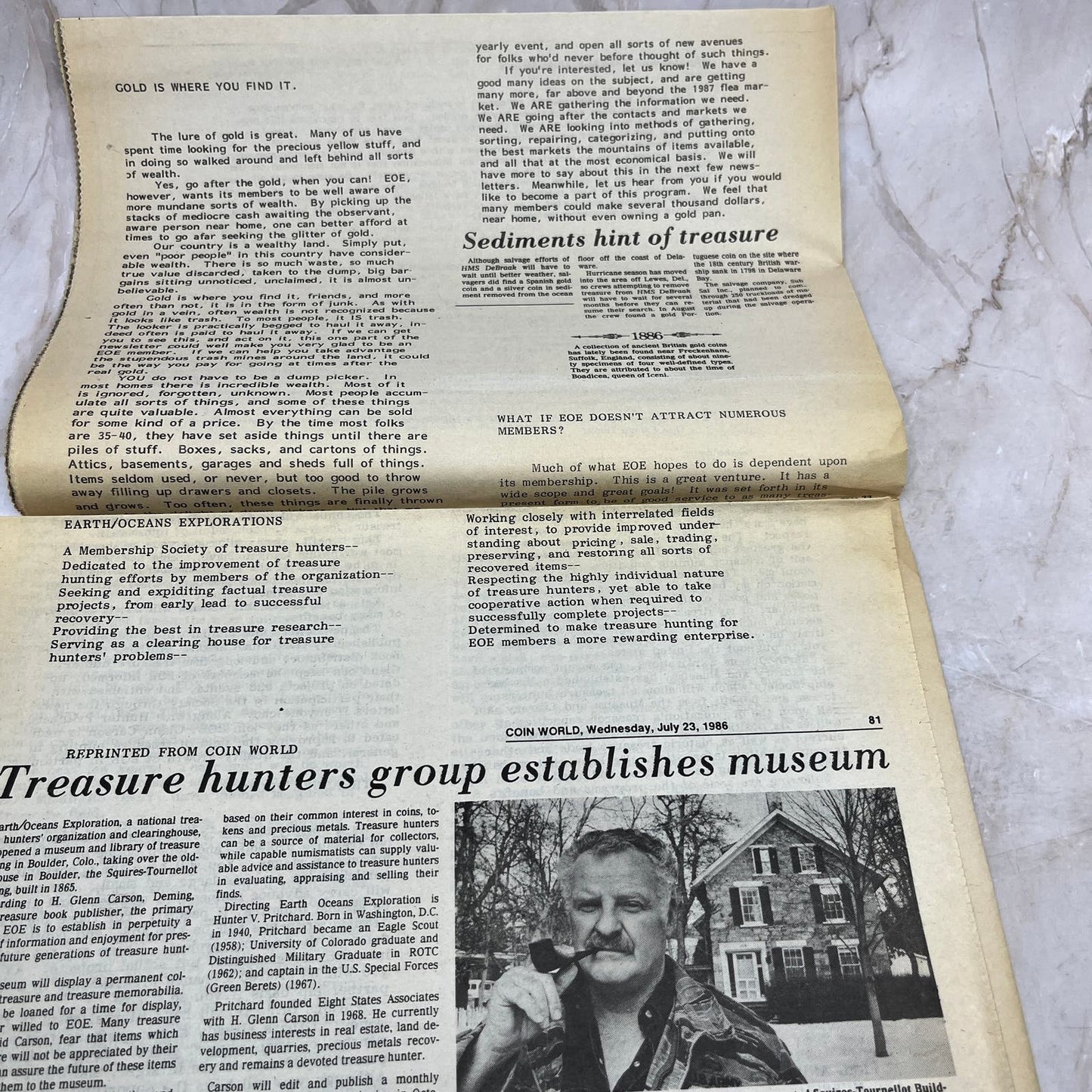 1986 Oct - Treasure Hunters Newsletter - Earth/Ocean Explorations Boulder CO M11