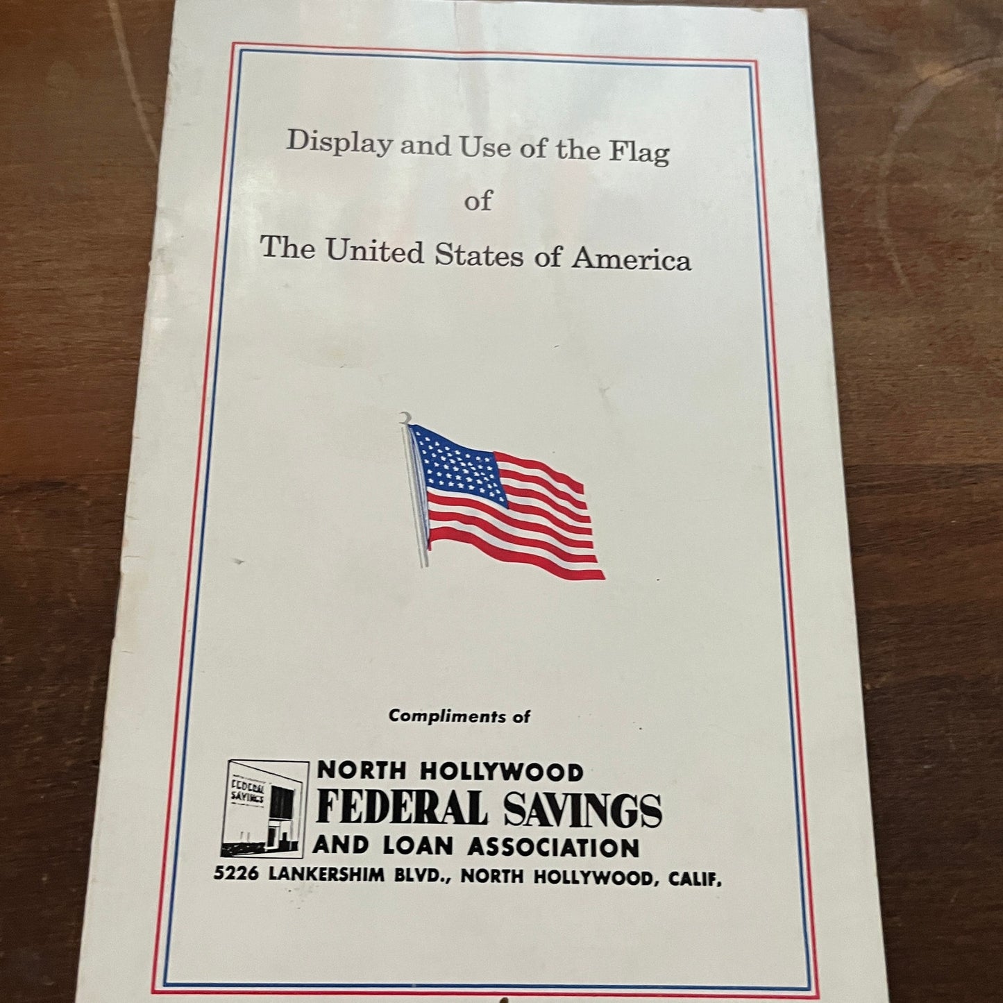 c1950 Display and Use of the Flag of the United States USA Booklet TH2-TB6