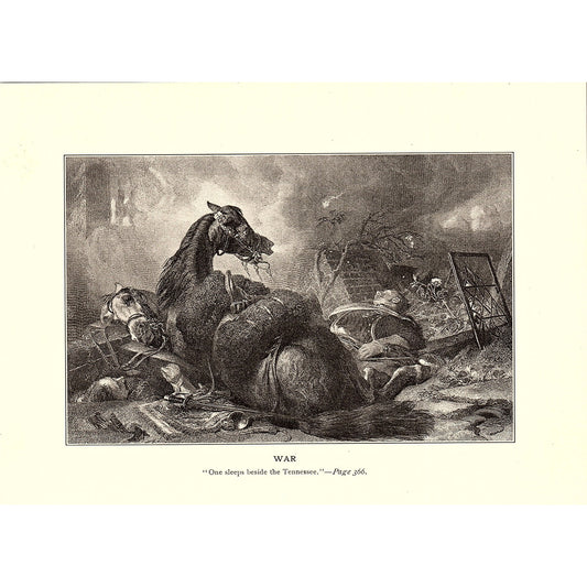 War - One Sleeps Beside the Tennessee Civil War Vintage Print 6x9 V12