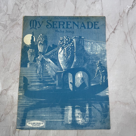 My Serenade Waltz Song Harley Rosso Harry L. Alford Antique Sheet Music Ti5