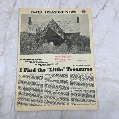 Vintage D-Tex Treasure News Treasure Hunting William Mahan Gil Paust M20