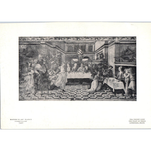 The Feast of Herod - Fra Filippo Lippi c1905 Art Print D13