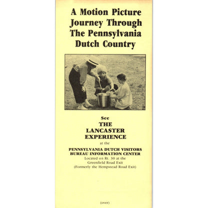 1970s The Lancaster Experience Motion Picture Journey PA Leaflet TF4-BB