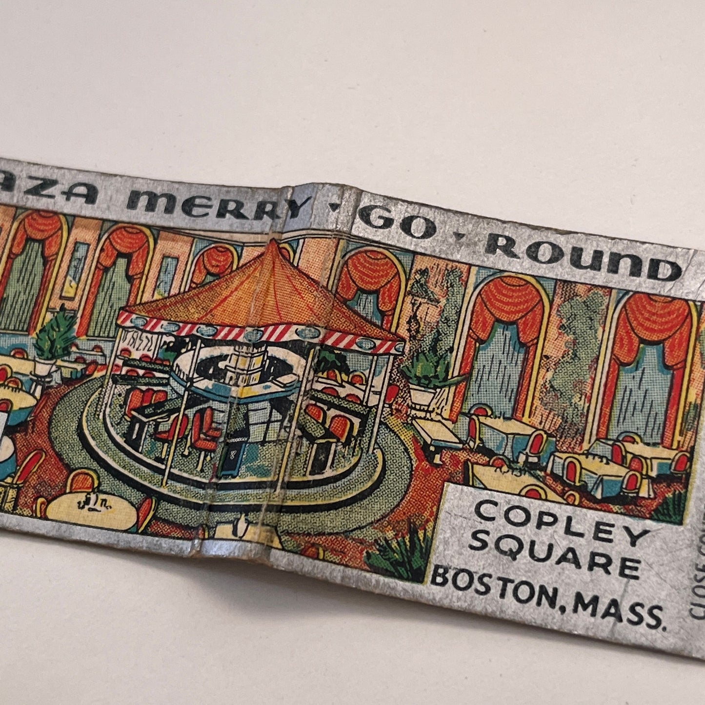 The Copley Plaza Merry Go Round Boston MA Vintage Matchbook Cover MM3-1