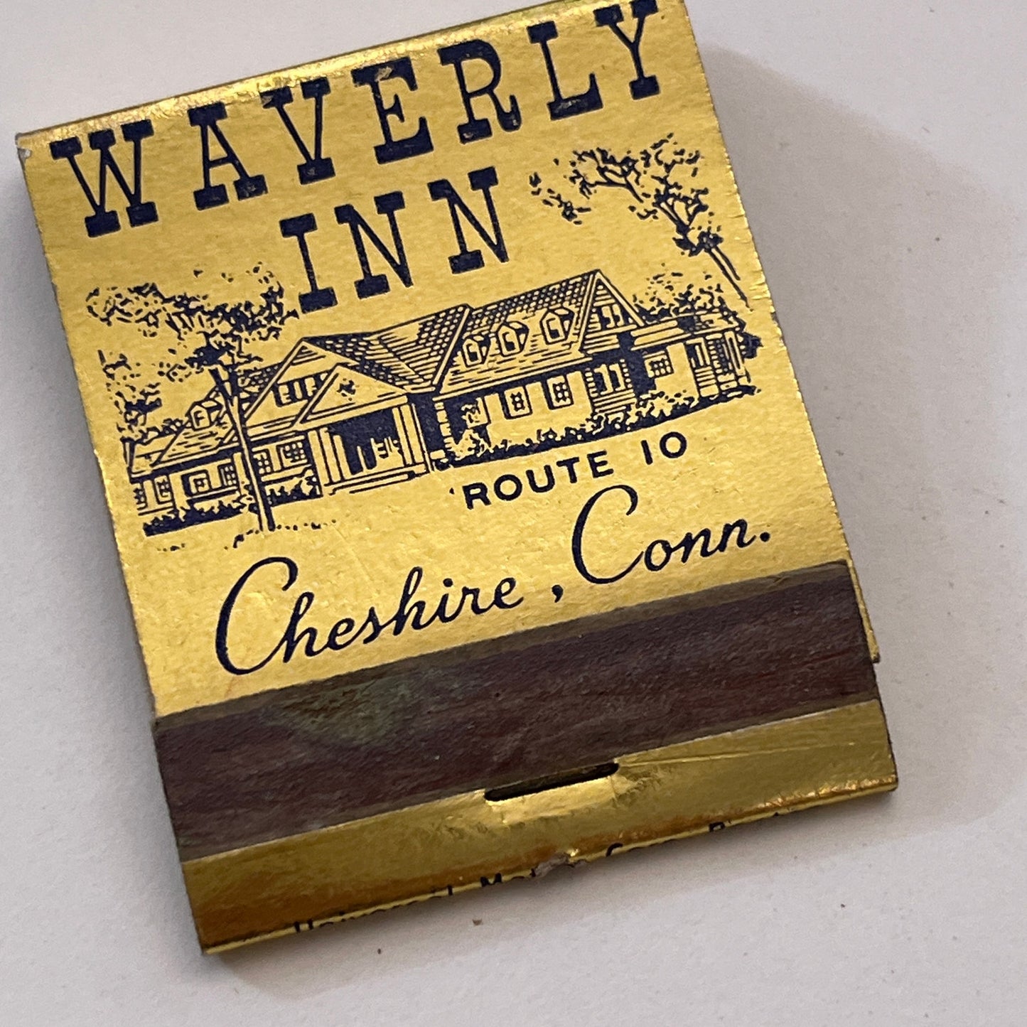 Waverly Inn Cheshire, Diorio's Waterbury CT Vintage Matchbook Cover TB8-MB3-5