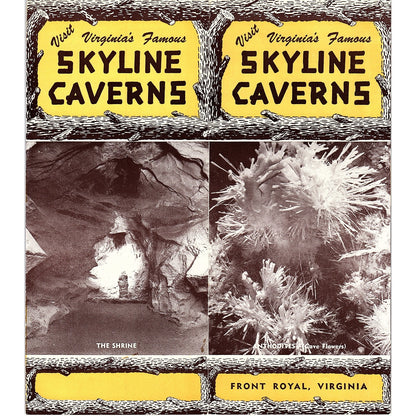 1940s Virginia's Famous Skyline Caverns Front Royal VA Travel Brochure TH2-TB2