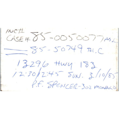Austin Police Department Sgt Bob Mauldin Austin TX Vintage Business Card SD4-B2