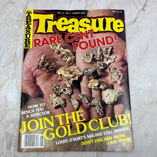 1983 Aug - Treasure Magazine - Treasure Hunting Metal Detecting Gold Coins M10
