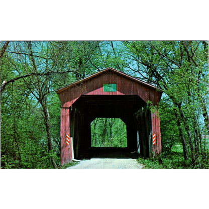 Craple Bridge 14-67-14 Putnam County IN Vintage Covered Bridge Postcard PD1