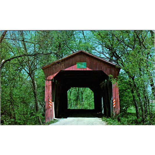 Craple Bridge 14-67-14 Putnam County IN Vintage Covered Bridge Postcard PD1