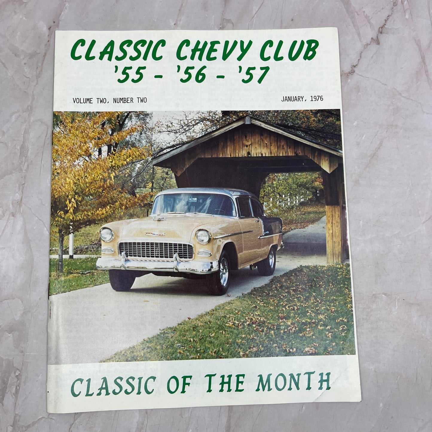 Tan Two Tone - '55, '56, '57 Classic Chevy World Magazine - Jan 1976 M29
